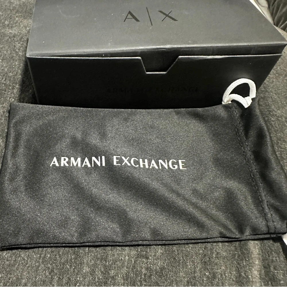 Armani Exchange A/X Eyeglass Sunglass Presentation Box w/Drawstring Pouch Black